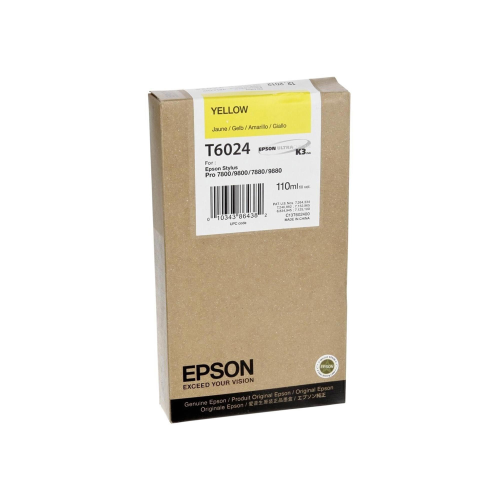 Epson T6024 - 110 ml - giallo - originale - cartuccia d'inchiostro - per Stylus Pro 7800, Pro 7880, Pro 9800, Pro 9880